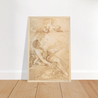 Sepia Figure and Cherubs Framed Print - view 25