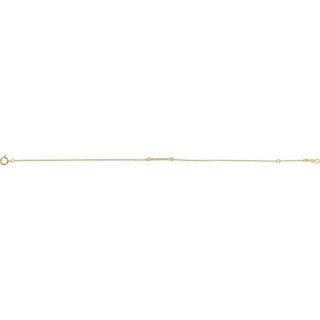 14K Yellow .07 CTW Natural Diamond Bar 6 1/2-71/2" Bracelet
