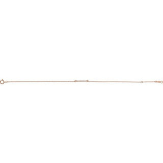 14K Rose .07 CTW Natural Diamond Bar 6 1/2-71/2" Bracelet