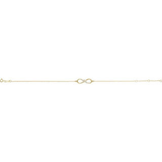 14K Yellow 1/8 CTW Natural Diamond Infinity-Inspired 6 1/2-7 1/2" Bracelet