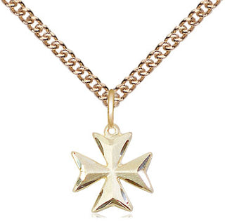 14kt Gold Maltese Cross Medal