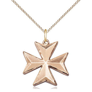 14kt Gold Filled Maltese Cross Medal Religious Jewelry