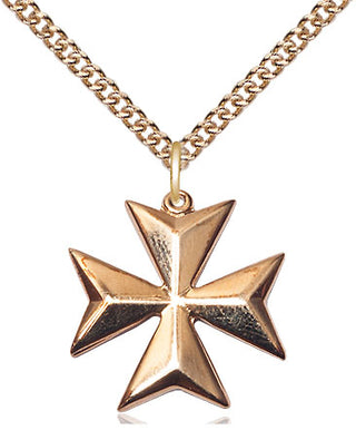 14kt Gold Filled Maltese Cross Medal | Medium