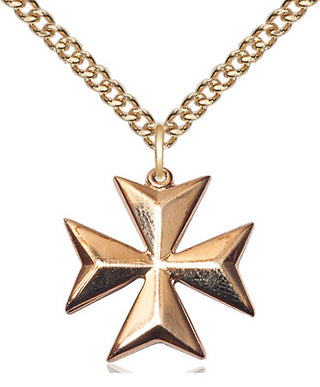 14kt Gold Maltese Cross Medal