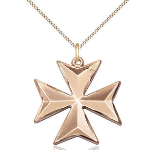 14kt Gold Maltese Cross Medal