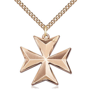 14kt Gold Maltese Cross Medal