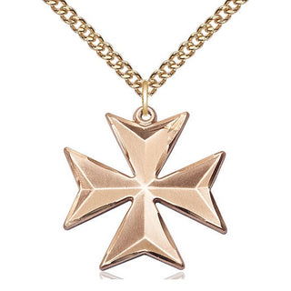 14kt Gold Maltese Cross Medal