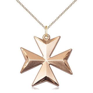 14kt Gold Maltese Cross Medal