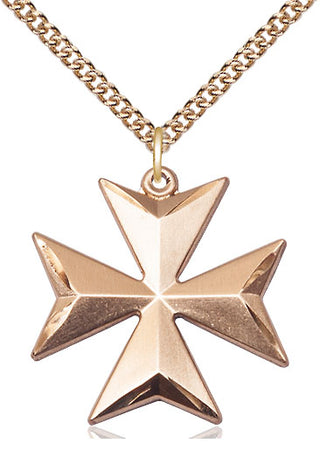 14kt Gold Maltese Cross Medal