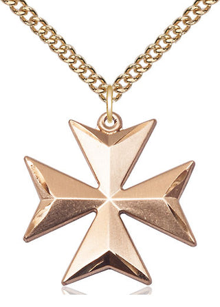 14kt Gold Maltese Cross Medal