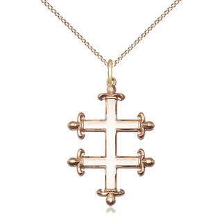14kt Gold Cross of Lorraine Medal