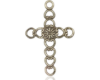 14kt Gold Filled Hearts w/Sunburst Medal