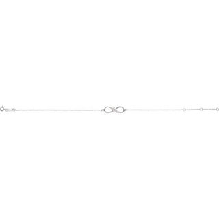 Platinum 1/8 CTW Natural Diamond Infinity-Inspired 6 1/2-7 1/2" Bracelet