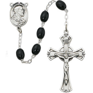Sterling Silver 6X8MM Oval Shamrock Rosary