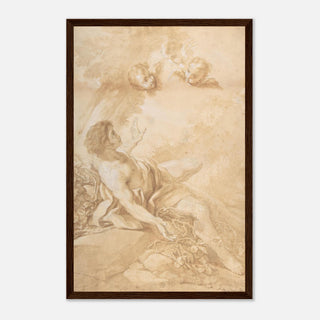 Sepia Figure and Cherubs Framed Print - view 20