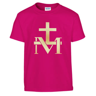Miraculous Medal 'M' and Cross Kids T-Shirt