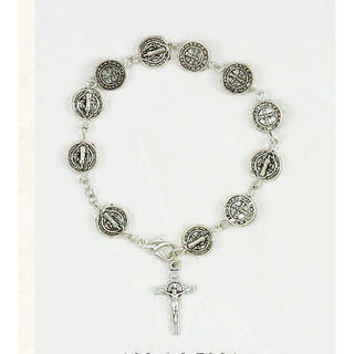 3-pack - Saint Benedict Medal Rosary Bracelet
