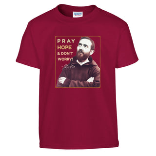 St. Pio 'Pray, Hope & Don't Worry' Kids T-Shirt - view 4