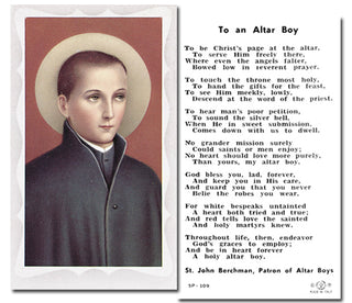 100-Pack - To An Altar Server Holy Card