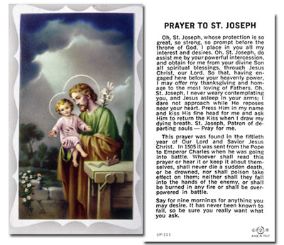 100-Pack - St Joseph Holy Card with Prayer 50Th Yr Of Our Lord