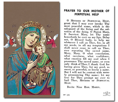 100-Pack - Our Lady Of Perpetual Help Holy Card with Prayer