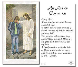 100-Pack - Pardoning Boy W Act Of Contrition Holy Card