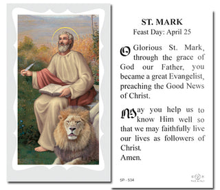 100-Pack - St Mark Holy Card With Prayer
