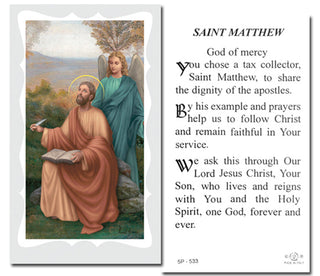 100-Pack - St Matthew Holy Card With Prayer
