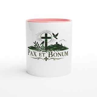 Pax et Bonum Cross and Foliage Color Mug - view 3