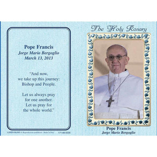 Bulk Pope Francis Laminated Rosary Book