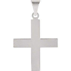 Platinum 27.5x25 MM Greek Cross Pendant