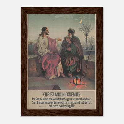 Vintage Christ and Nicodemus Framed Poster