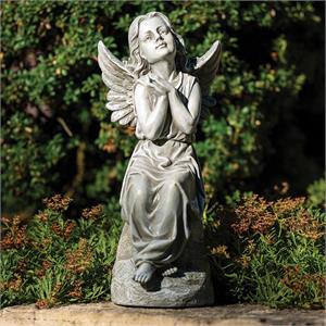 16-Inch Sitting Angel Garden Statue - View 2