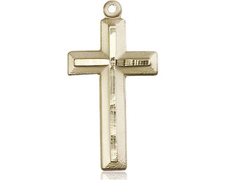 14kt Gold Filled Cross Medal Engraved Catholic Saint Jewelry