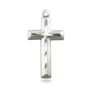 Pewter Cross Medal Engraved Catholic Saint Jewelry