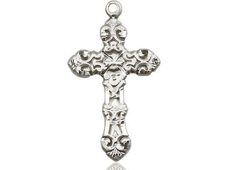 Pewter Cross Medal Engraved Catholic Saint Jewelry