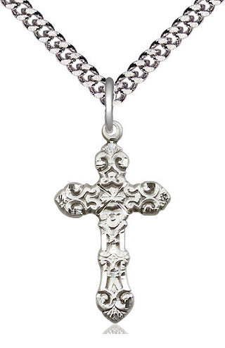 Pewter Cross Medal Catholic Jewelry Engraved Catholic Saint Jewelry