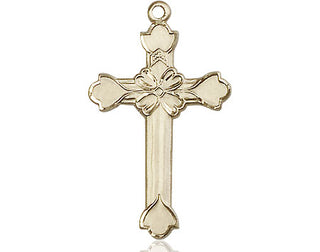 14kt Gold Filled Cross Medal Engraved Catholic Saint Jewelry