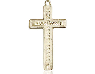 14kt Gold Filled Cross Medal Engraved Catholic Saint Jewelry