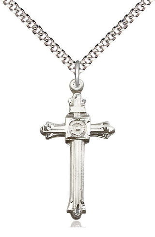 Pewter Cross Medal Catholic Jewelry Engraved Catholic Saint Jewelry