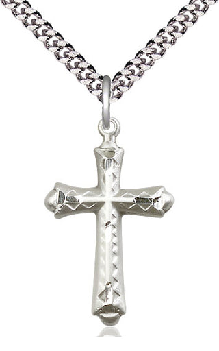 Sterling Silver Cross Medal Catholic Jewelry Engraved Catholic Saint Jewelry