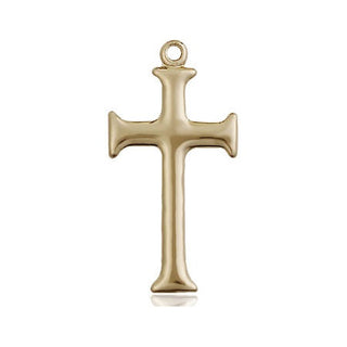 14kt Gold Filled Cross Medal Engraved Catholic Saint Jewelry