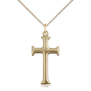 14kt Gold Filled Cross Medal Catholic Jewelry Engraved Catholic Saint Jewelry