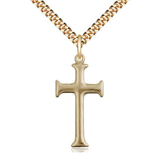 14kt Gold Filled Cross Medal Catholic Jewelry Engraved Catholic Saint Jewelry