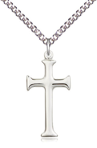 Sterling Silver Cross Medal Catholic Jewelry Engraved Catholic Saint Jewelry