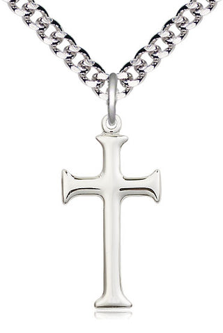 Sterling Silver Cross Medal Catholic Jewelry Engraved Catholic Saint Jewelry