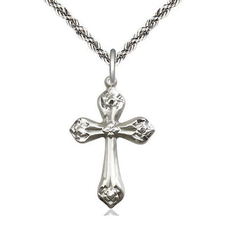 Sterling Silver Cross Medal Catholic Jewelry Engraved Catholic Saint Jewelry