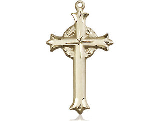 14kt Gold Filled Cross Medal Engraved Catholic Saint Jewelry