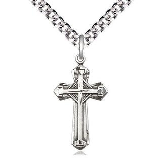 Pewter Cross Medal Catholic Jewelry Engraved Catholic Saint Jewelry