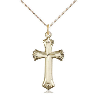 14kt Gold Filled Cross Medal Catholic Jewelry Engraved Catholic Saint Jewelry